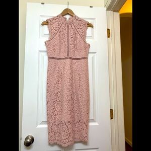 Bardot Lace Sheath Cocktail Dress